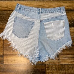 Blue jean shorts